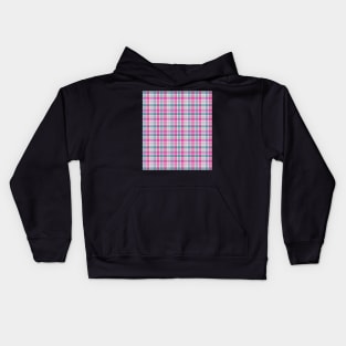 Pink Spray Plaid Kids Hoodie